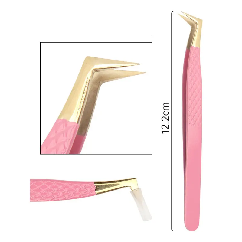 Eyelash Extension Tweezers High Quality Anti-Static Stainless Steel Tweezers Set Stainless Steel superhard Tweezers