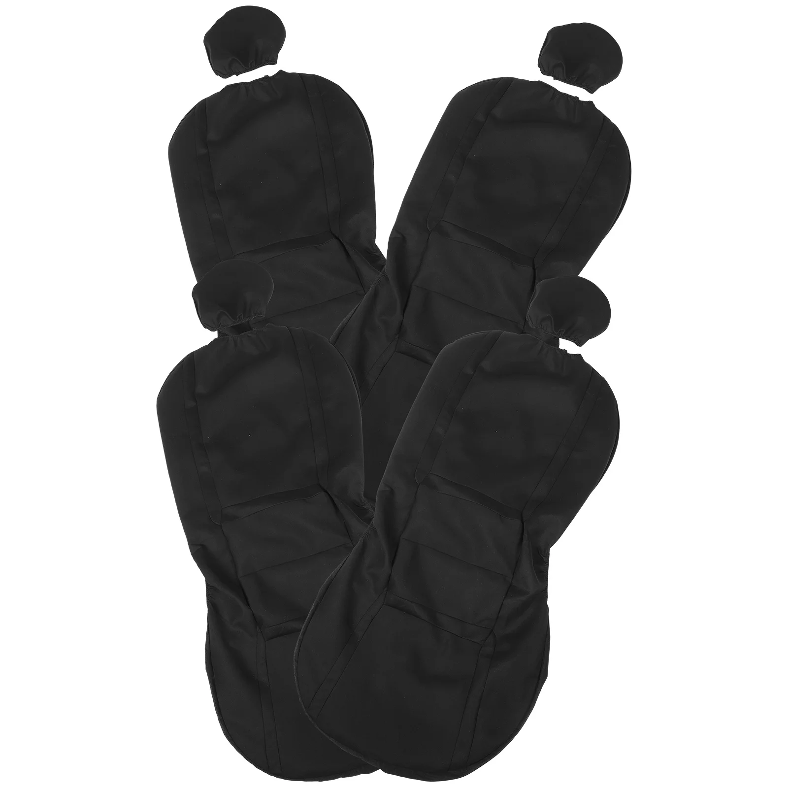 

4Pcs Car Seat Cover Universal Fit Thick Wear Resistant Protector for Front Rear Seats Auto Interior Accessory Black
