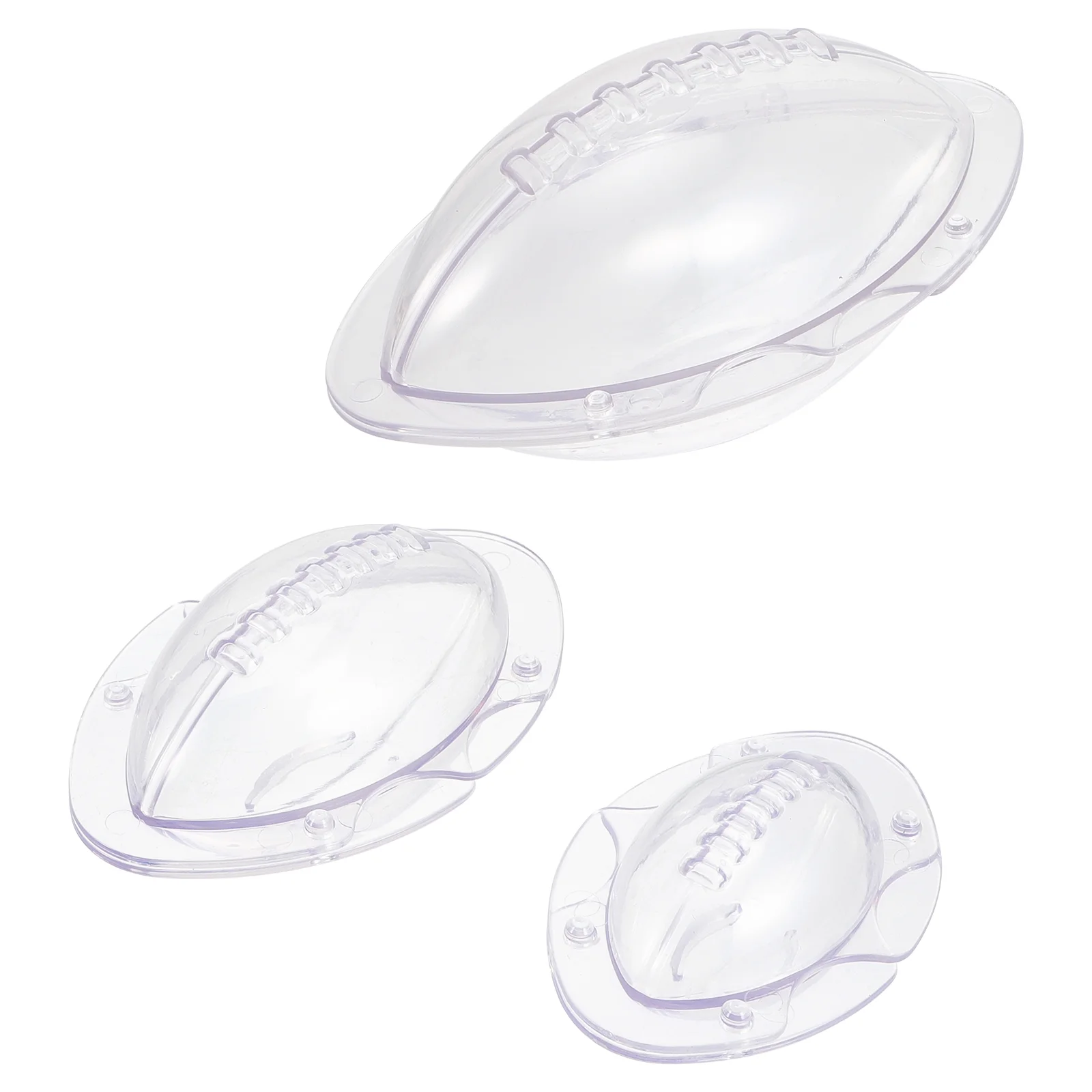 3 Pcs Rugby Kitchen Supply Manual Ice Cream Molds Abs Demould Quick Child Jelly Making