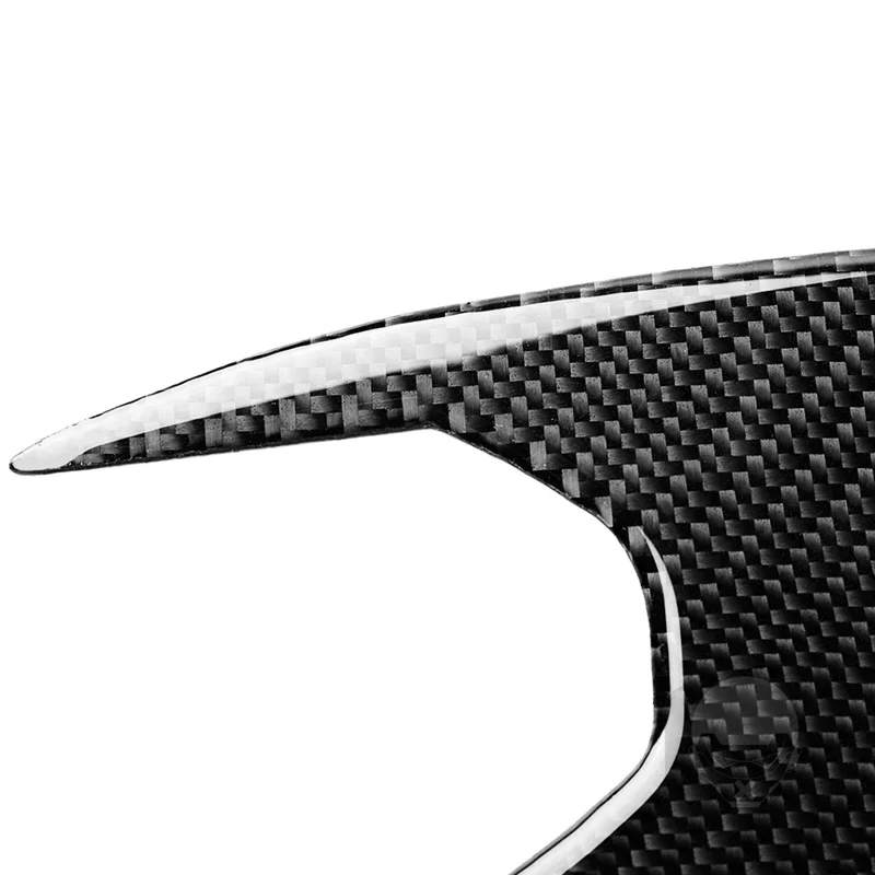 سيارة الخارجي مقبض الباب السلطانية قبعات ألياف الكربون الحقيقية + بدء زر التوقف مفتاح إشعال غطاء لسيارات BMW 3 سلسلة G20 325 330 335 #6