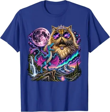 Das ist eine Skandalöse Sache Lustiges Prinzessinnen-Katzen-Dinosaurier-Donut-Meme-T-Shirt Y2k Katzenliebhaber Neuheitsgeschenk Niedliches Kätzchen-Grafik-Bekleidungs-T-Shirt – Detail 12
