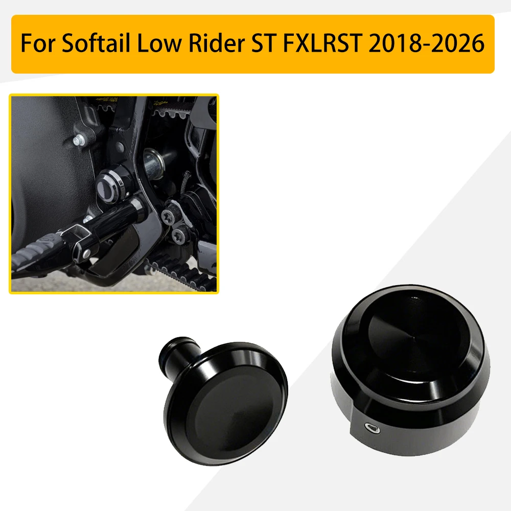 

Black CNC Aluminum Motorcycle Rear Swingarm Axle Nut Cap Cover For Harley Softail Low Rider ST FXLRST 2018-2026