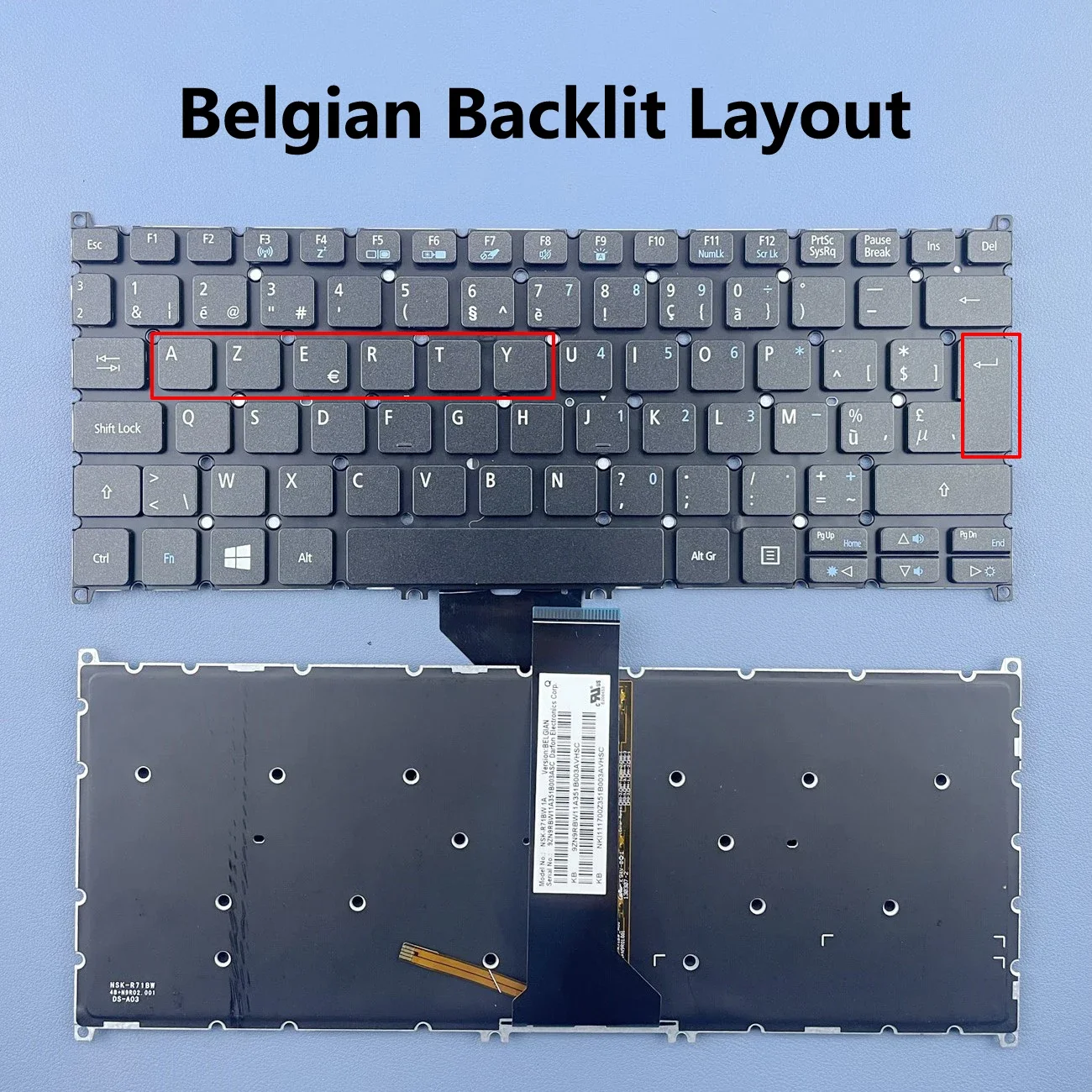 Belgian Azerty Backlit Laptop Keyboard For Acer V5-122 122P V5-132 132P V13 V3-371 E11 E3-112 E3-111 Series BE Layout