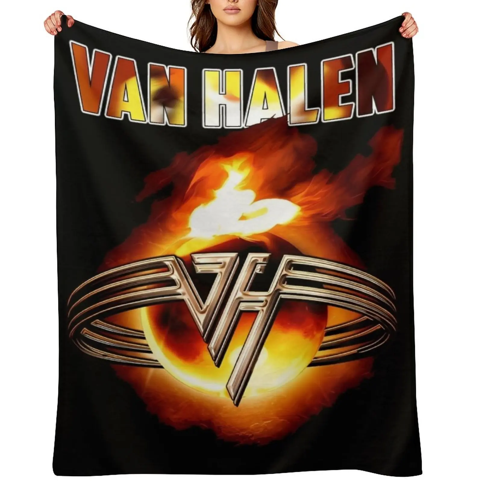 

Van Halen 11 BK Throw Blanket Softest Decoratives manga Bed covers Blankets
