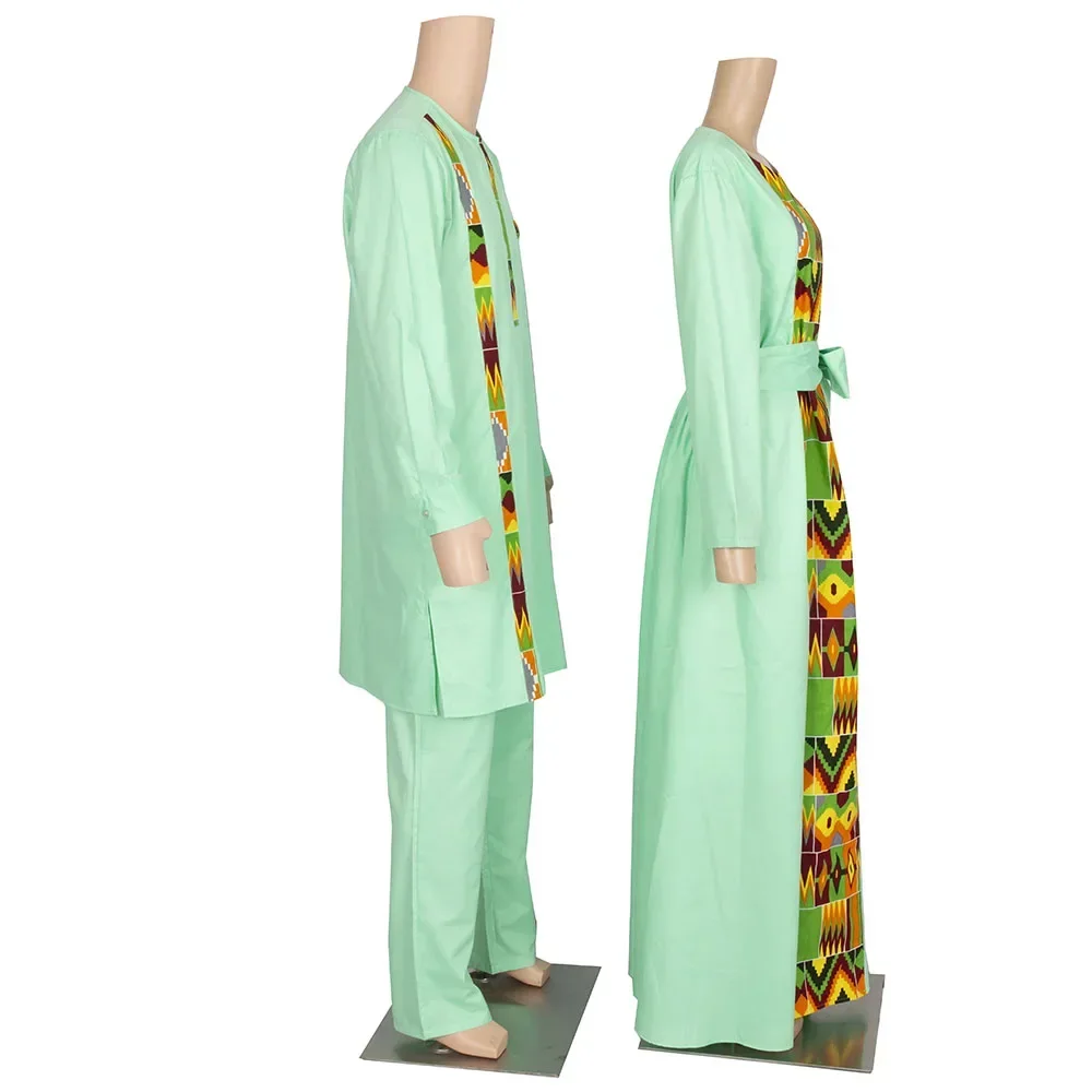 Tenues de couple africaines pour femmes et hommes, ensembles assortis, robes africaines, vêtements de mariage Dashiki, Wyq949