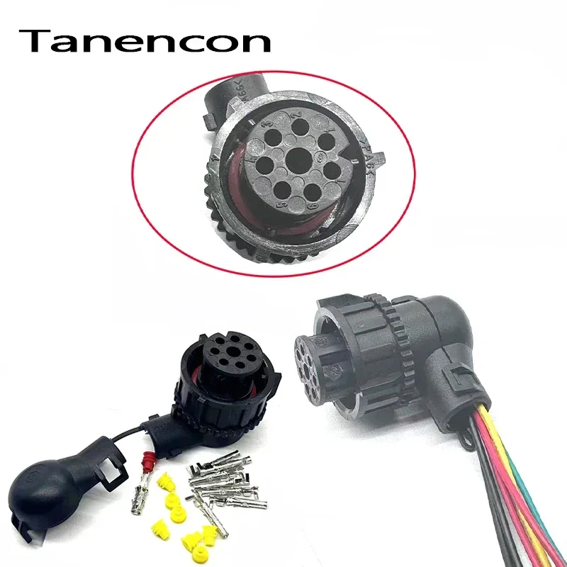 

1 Set 8 Pin Automobile electronic Round Female Plug Shilam Delong Tail Light Brake Light Waterproof Connector 9800680