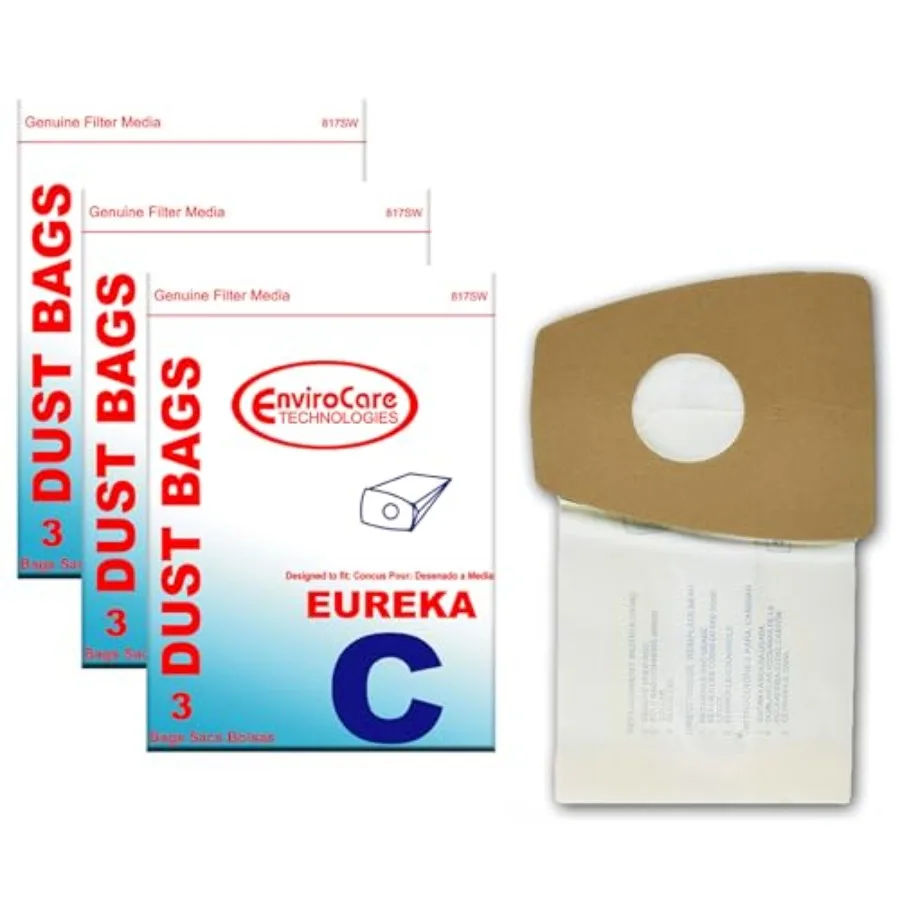 

Сменные пылесборники для пылесоса, подходящие для Eureka Mighty Mite Type C, 9 штук.