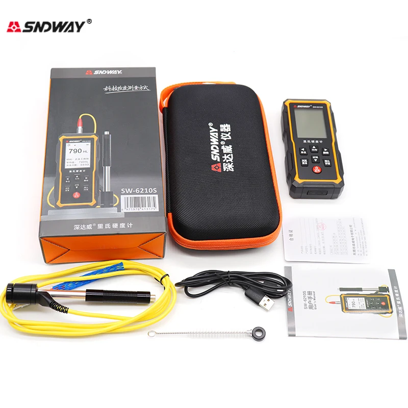 Imagem -06 - Sndway Dureza Tester Sw6210s 170 hl 960hld hl hb hr Abc hv hs Multidirecional Metal Ouro Aço Inoxidável Durômetro Metro Ferramentas