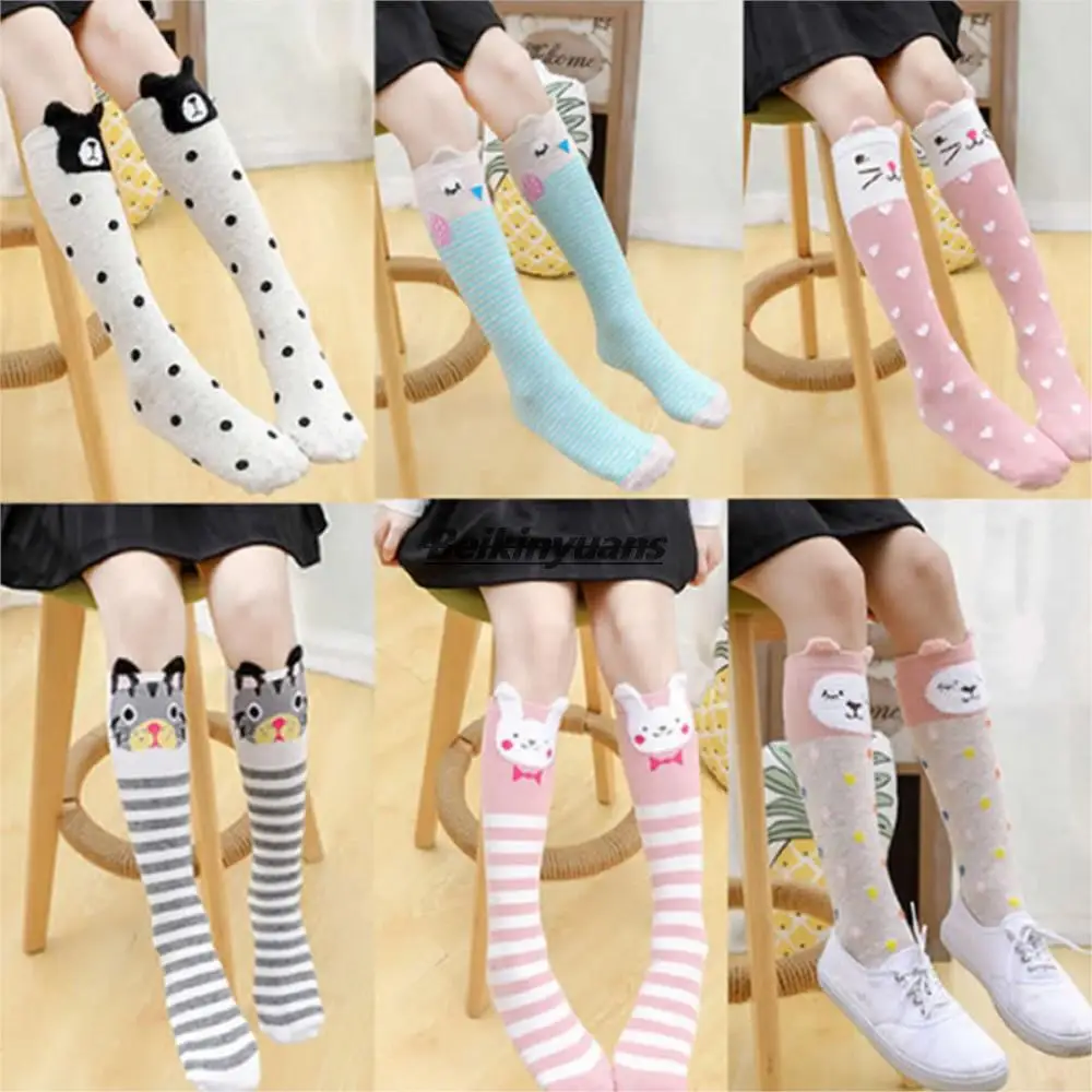 

Girl Knee Hight Stockings Children Half Cylinder Boy Knee-high Legwarmers Kids Knee Above Leg Warm Cartoon Owl Sports Stocking