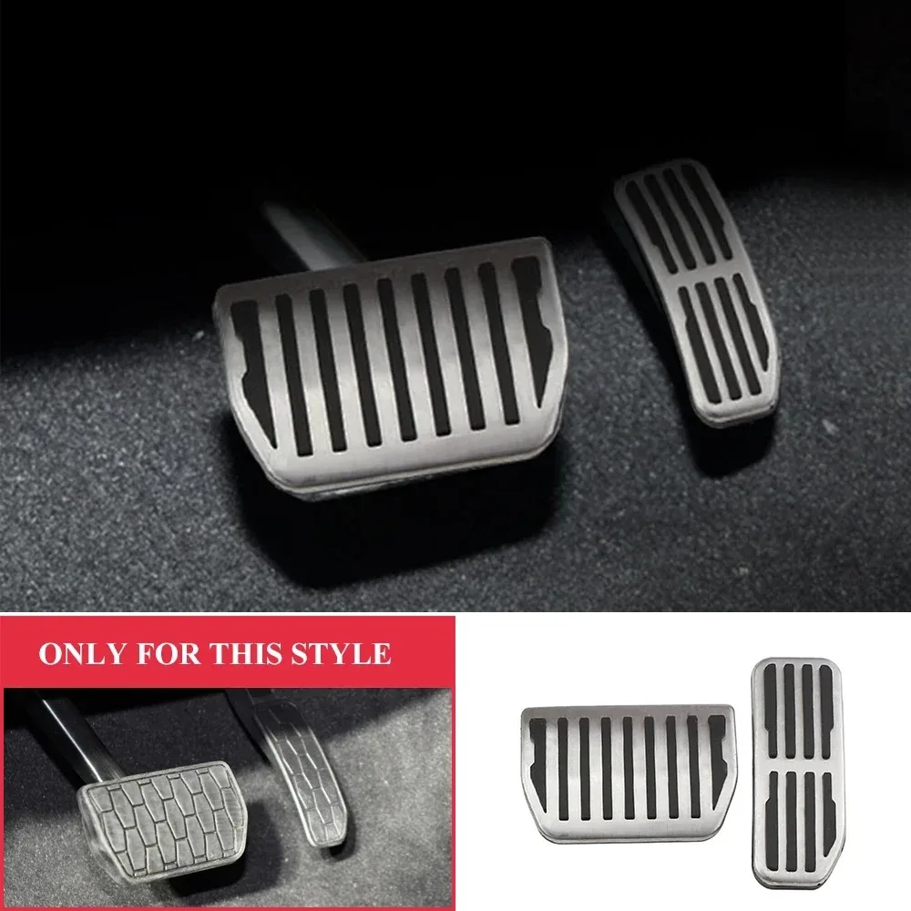 Stainless Steel Pedal pad For Jaguar XE X760 XF X260 F-Pace X761 LHD Vehicle Gas Brake Foot Rest Stainless Steel Pads