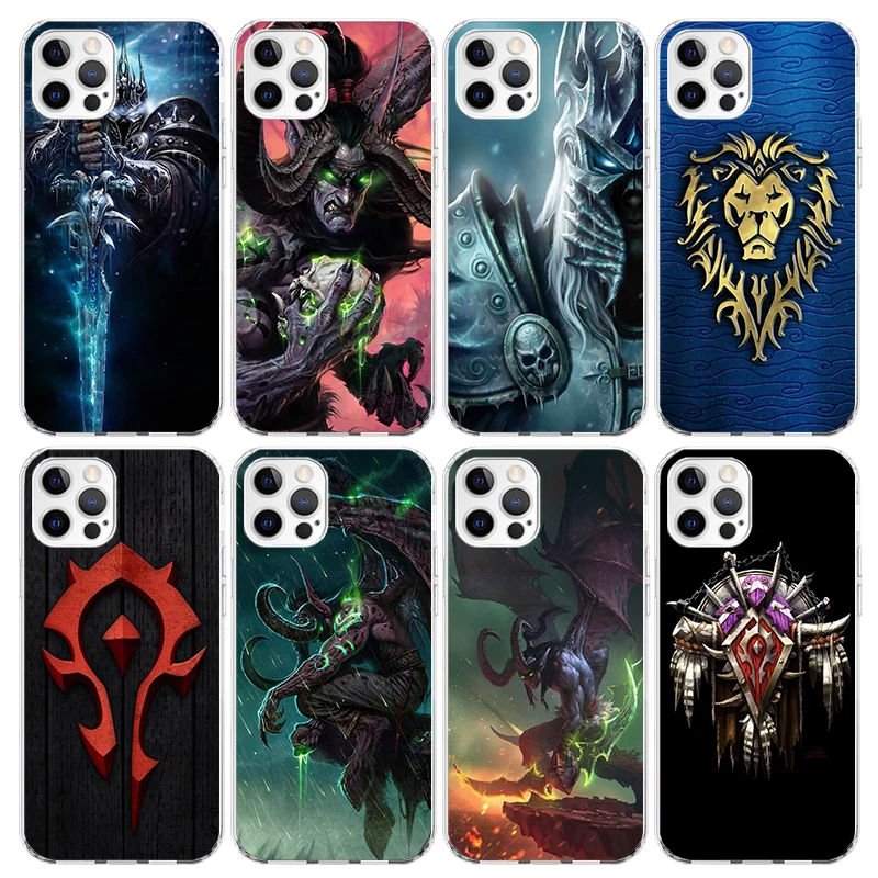 W-World Of W-Warcraft W-Wow Phone Case For iPhone 16 15 14 13 12 Mini 11 Pro Max Cover 7 Plus X XS XR 8 + SE Silicone Shell Prin