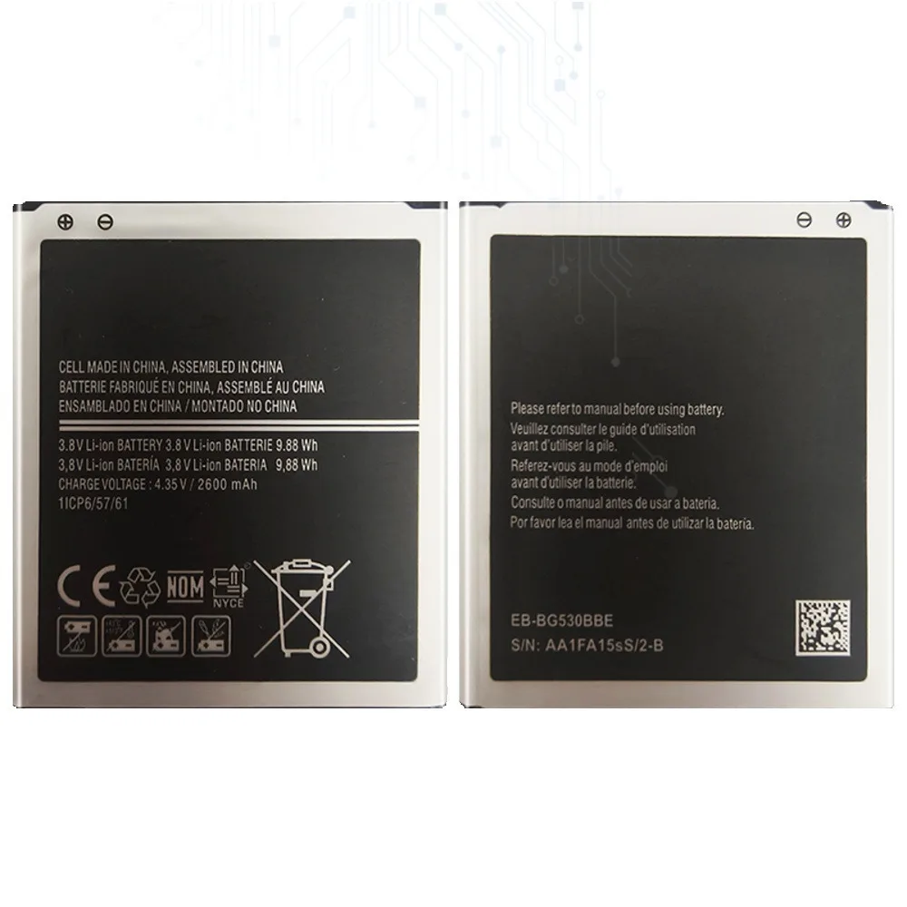 Battery EB-BG530BBE For Samsung Galaxy Grand J2 Prime G530 G531 J500 J3 2016 J320 G550 2600Mah EB BG530BBE