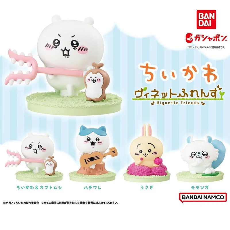 

Original Bandai Japan Chiikawa Kawaii Friends Figure Gashapon Usagi Hacchan Desktop ornaments, gifts for friends