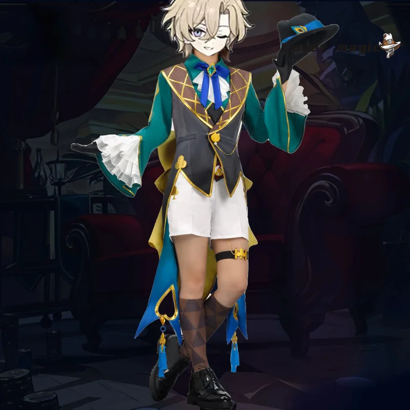 

Game Honkai: Star Rail Aventurine Cosplay Costume Uniform Halloween Carnival Party Christmas Play Role Clothes Clothing