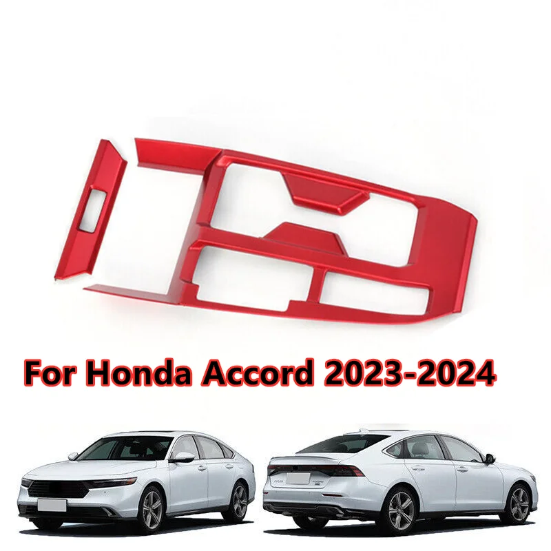 

2PCS/Set ABS Red Console Gear Shift Panel Trim Cover For Honda Accord 2023 2024