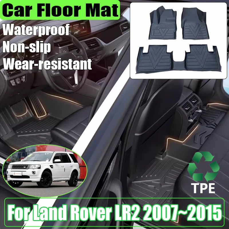 

Автомобильные аксессуары для Land Rover Freelander 2 L359 LR2 2007 ~ 2014 2015 Коврики из ТПЭ с защитой от царапин, грязевой ковер с левым рулем, полный коврик