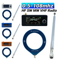 Compact SI4732 Radio 0.5-108mhz LSB USB AM FM 1.9-Inch IPS Screen Mini Radio Long Battery Life for Clear Broadcasts