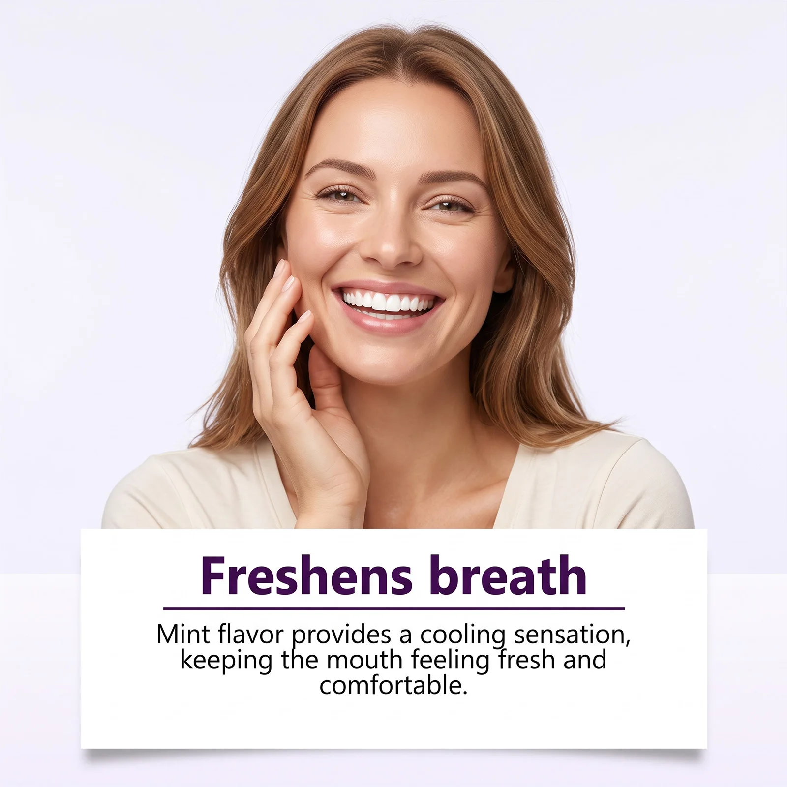 Purple Whitening Mouthwash Remove Tooth Food Residue Long Lasting Fresh Breath Correct Teeth Color Portable 20 Sachets Mouthwash