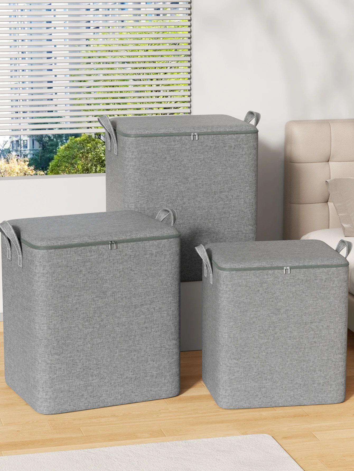 قطعة واحدة من حقيبة تخزين الملابس القابلة للطي، حقيبة تغليف متحركة ذات سعة كبيرة، لحاف، بطانية، حقيبة مقاومة للغبار، منظم خزانة الملابس