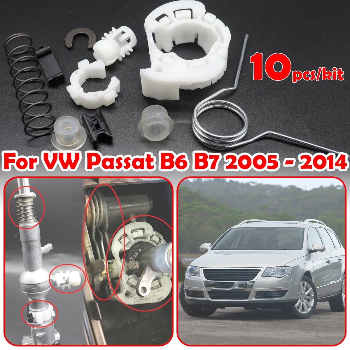 

Gear Shifter Selector Lever Shaft Gear Stick Spring Bushing For VW Passat B6 B7 2005 -2014 Shift Issue Fix Linkage End Gearstick