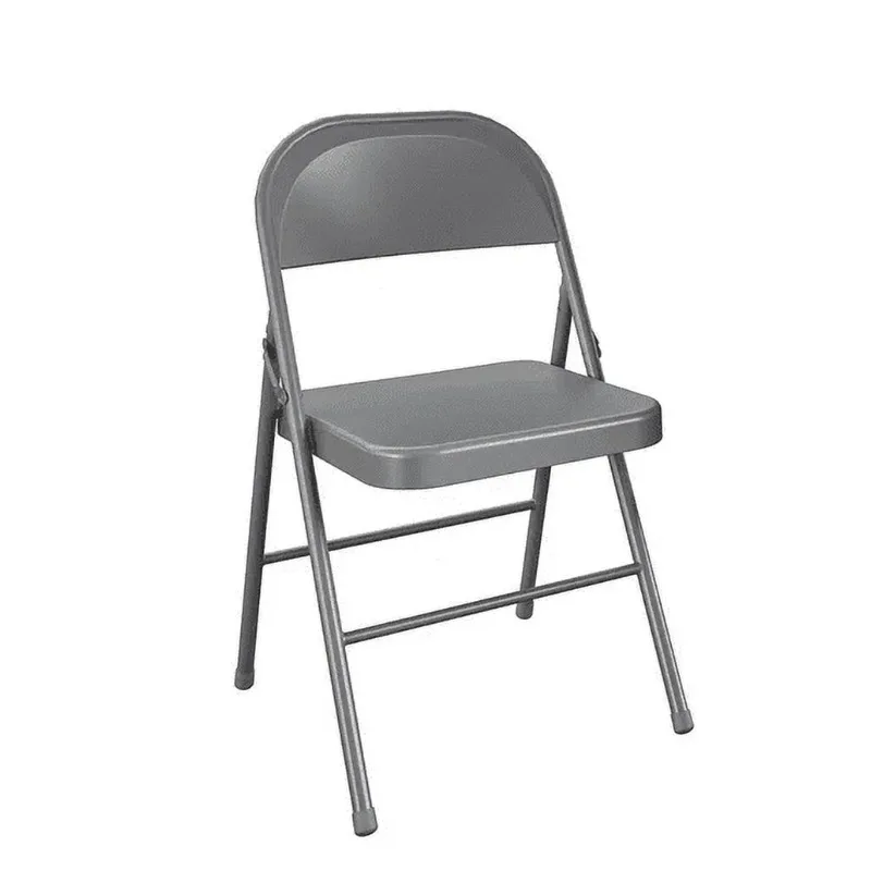 (2 pack)  All-Steel Metal Folding Chair, Gray,Lightweight and folds flat and compact for easy storage,Heavy-duty