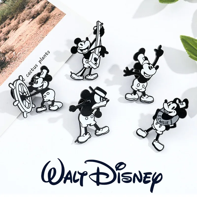 

Значок с Микки Маусом Диснея, забавные булавки для рюкзака, украшение, милая мультяшная брошь для мальчиков и девочек, джинсовая куртка, булавки, ювелирный значок