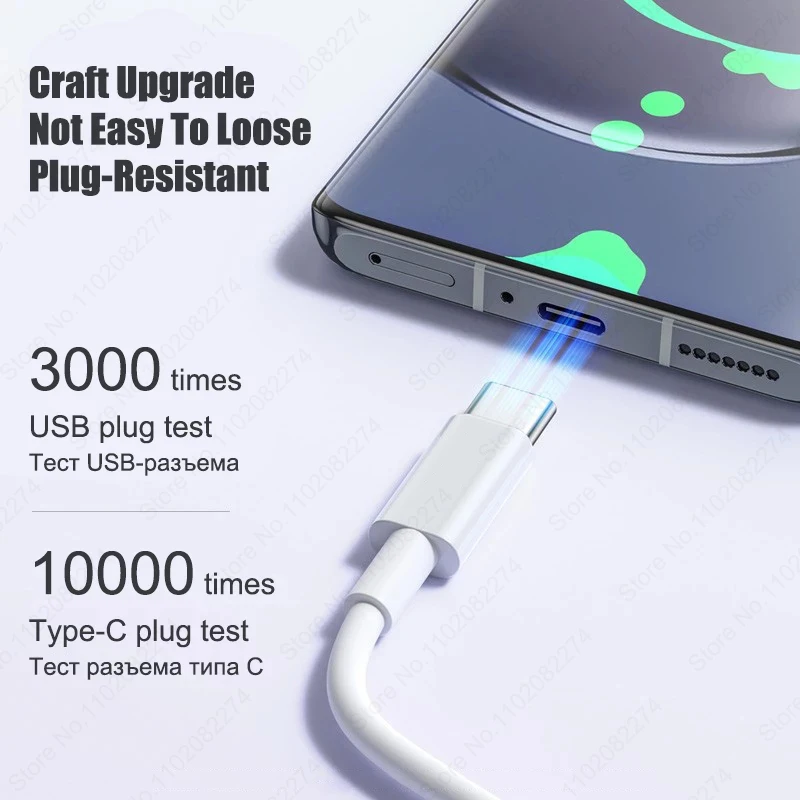 100W USB Type C Cable For Samsung S23 S24 Ultra Huawei P30 Pro Xiaomi Redmi Oneplus Fast Charging Data Cable Charger Accessories image 6