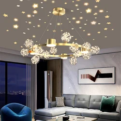 Modern Creative Art Iron Glass LED Decor Home Chandelier Bedroom Living Room Dining Hall Study Lighting Fixtures Dropshipping