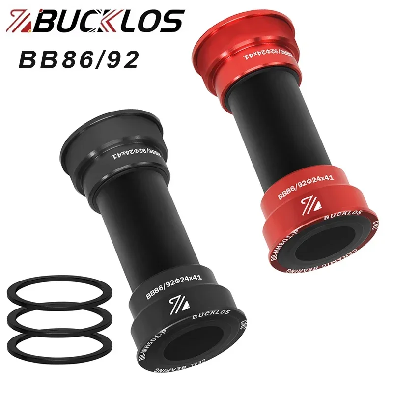 BUCKLOS BSA 86/92mm BB Ceramic Mountain Bike Bottom Bracket Threaded Pressfit Bearing Bicycle BB for Crankset Cycling Parts