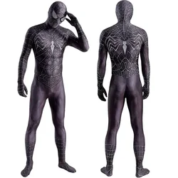 Disfraz completo de Venom Symbiote para adultos y niños, traje de Cosplay de superhéroe de Spiderman, mono de fiesta de segunda piel Zentai para Halloween