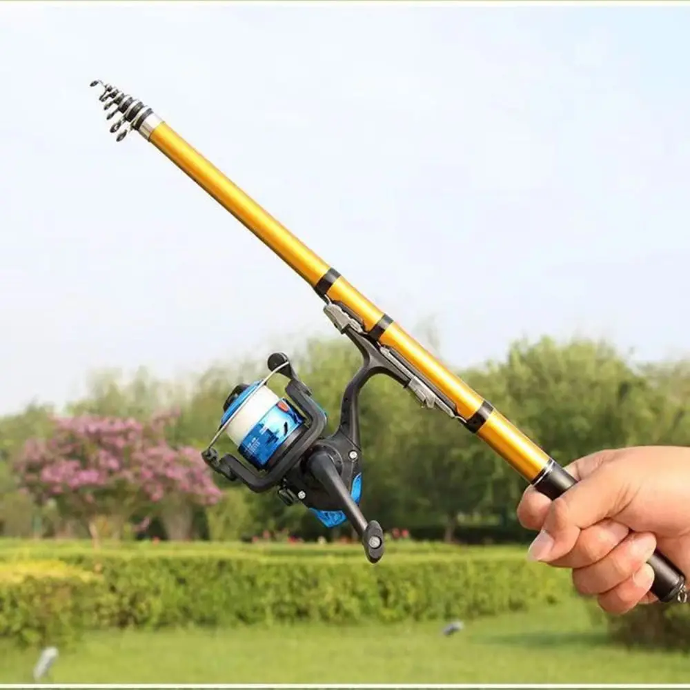 1.5M-3.0M Portable Fishing Rod Mini Short Light Carbon Fiber Lure Rod Telescopic Casting Spinning Travel Fishing Rod Equipment