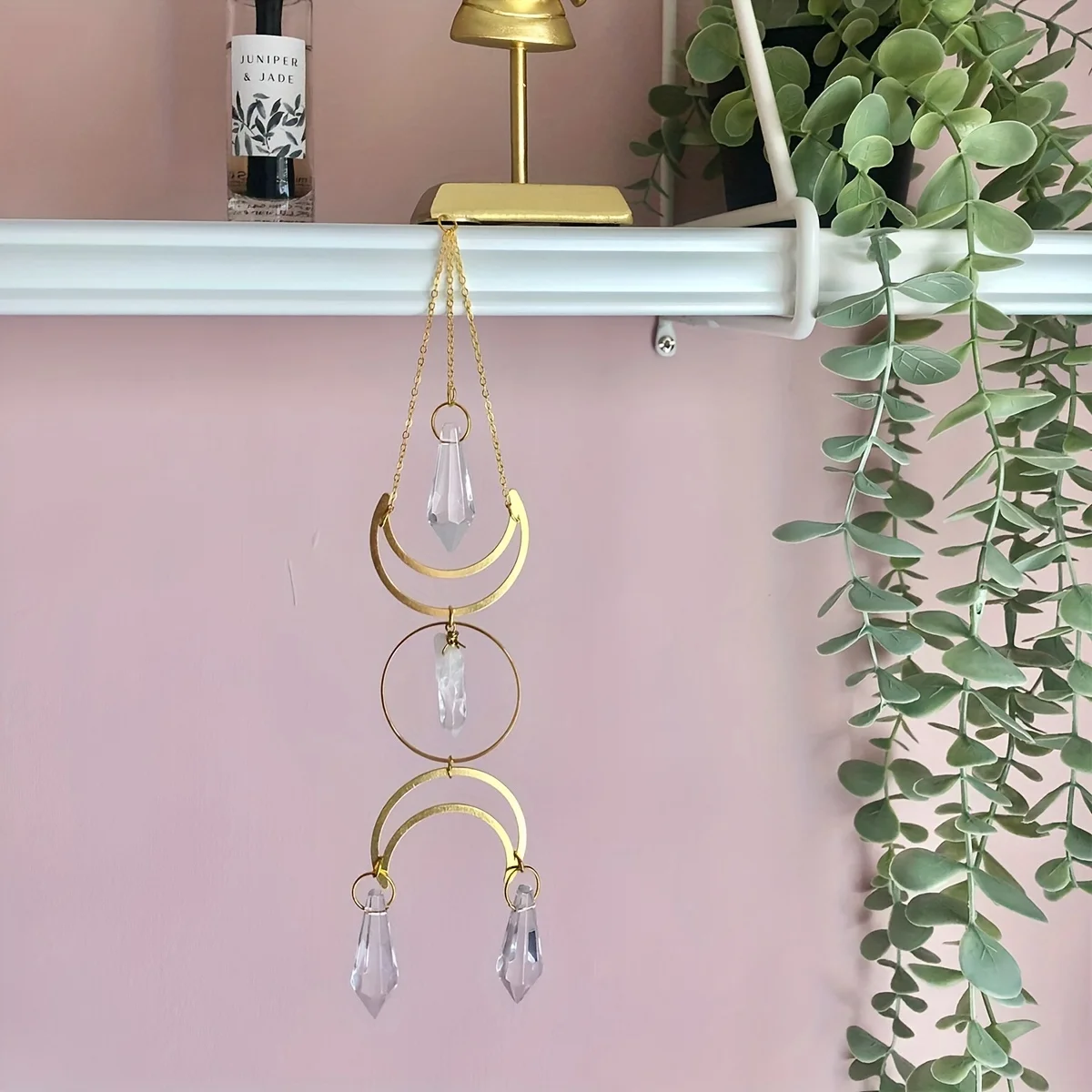 1pc Sun Catcher Moon Spiked Beads Crystal Prism Outdoor Furniture Holiday Hanging Decorations Pendants