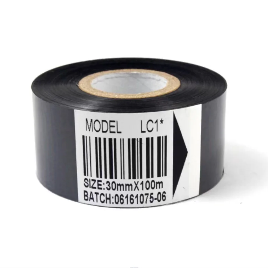 

LC1 Thermal Printer Ribbon Ink Thermal Transfer Ribbon Round Black Belt Code Tape Packaging Machine Heat Transfer Date Ribbon