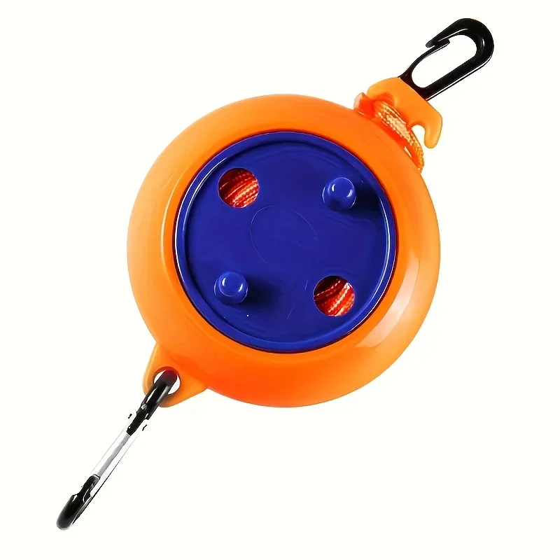 1 piece durable nylon 32ft retractable camping clothesline with reel attached - perfect for outdoor travel, fishing and camping