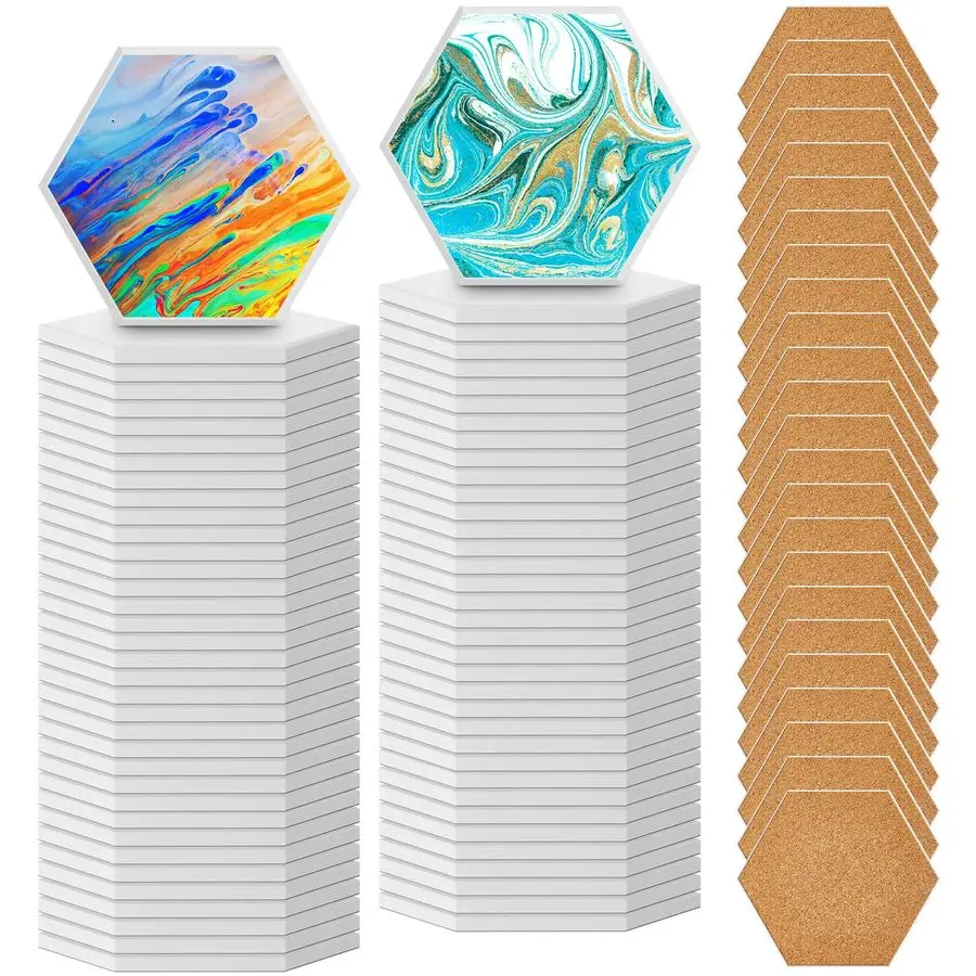 

Pieces Ceramic Tiles for Crafts Coasters White Blank Unglazed Ceramic Tiles with Cork Backing Pads for Painting DIY Art Gift Pro