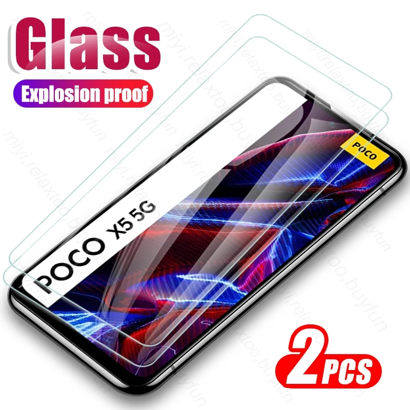 2PCS Protective Glass For Poco X5 Poko Little X 5 5X PocoX5 5G 22111317PG 6.67