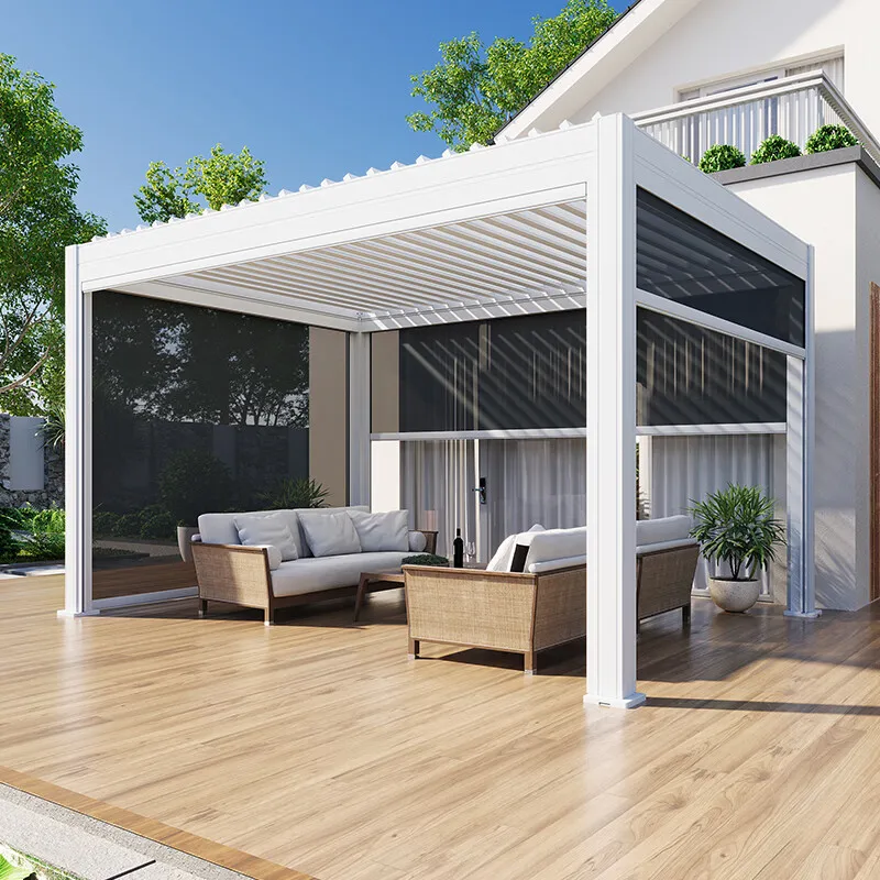 

Автоматизированное открытие, водонепроницаемое крыло, жалюзи, моторизованное, алюминиевое, для улицы, для гостиной, сада, навес для беседки, тент, беседка