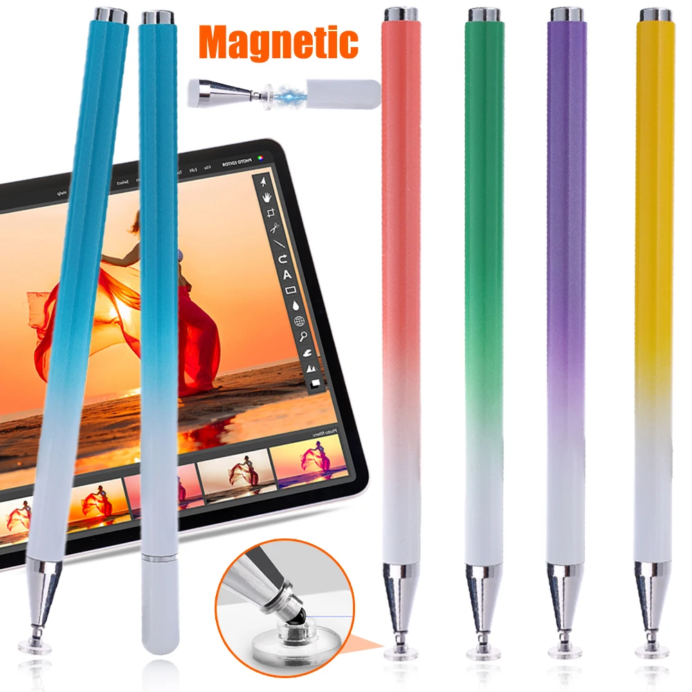 

Universal Magnetic Capacitive Tablet Pen Tips Replaceable Suction Cup Pen for Apple IPad IPhone Samsung Disc Stylus Pencil