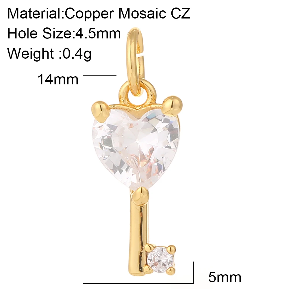 Heart Key Lock Charms for DIY Jewellery Making