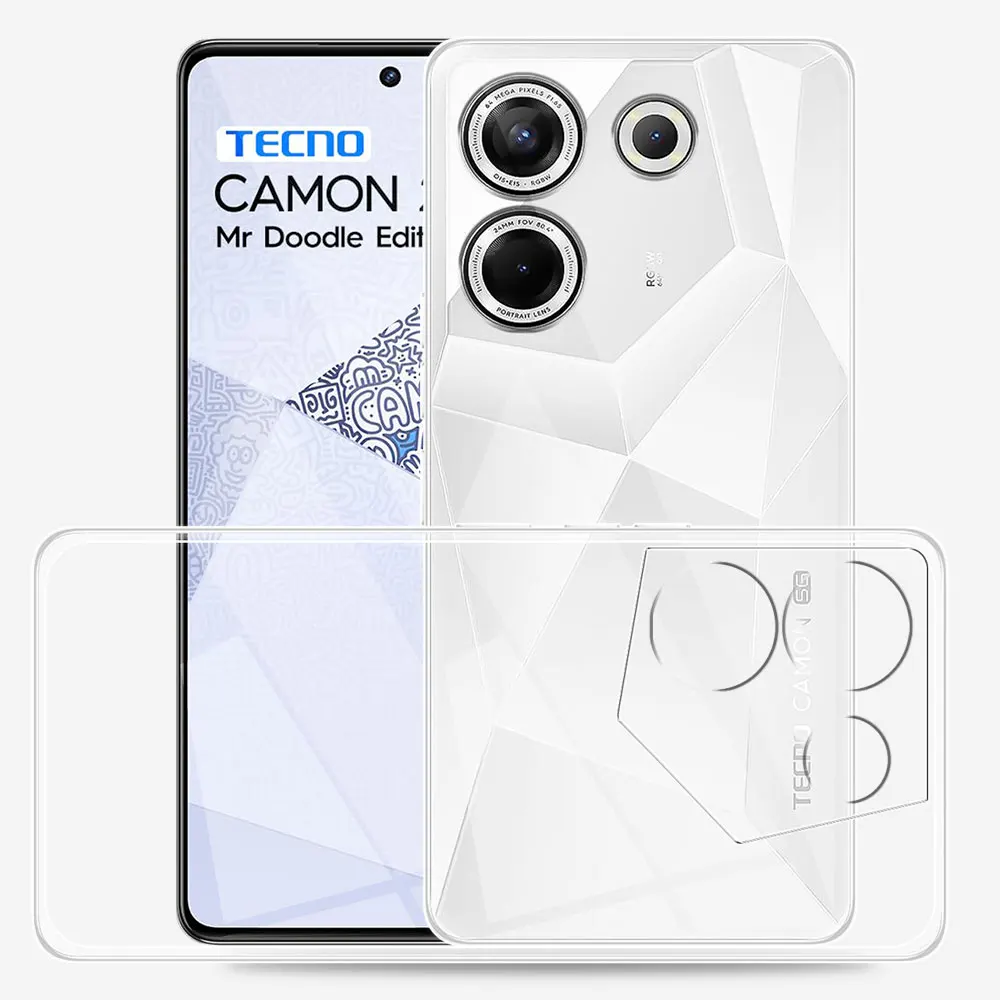 For Tecno Camon 20 Pro Case Clear Soft Silicone Phone Case For Tecno Camon 20 Shockproof Coque For Tecno Camon 20 Pro Fundas