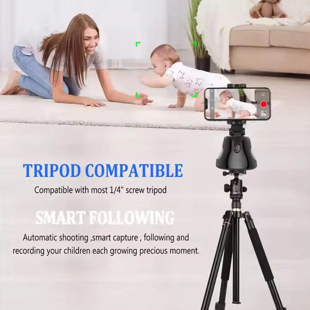 

Face Tracking Mobile Phone Selfie Stick Intelligent Follow Gimbal 360 Rotation For Phone Vlog Live Video Record Stand L4j6