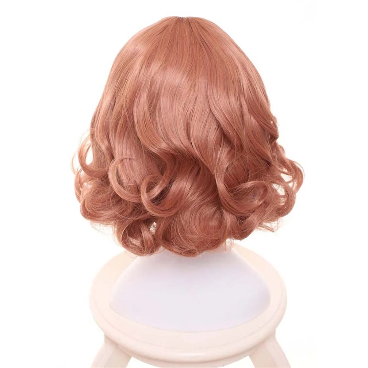 لعبة الهالوين التأثيرية P5 ماكوتو نيجيما شعر مستعار قصير مجعد برتقالي