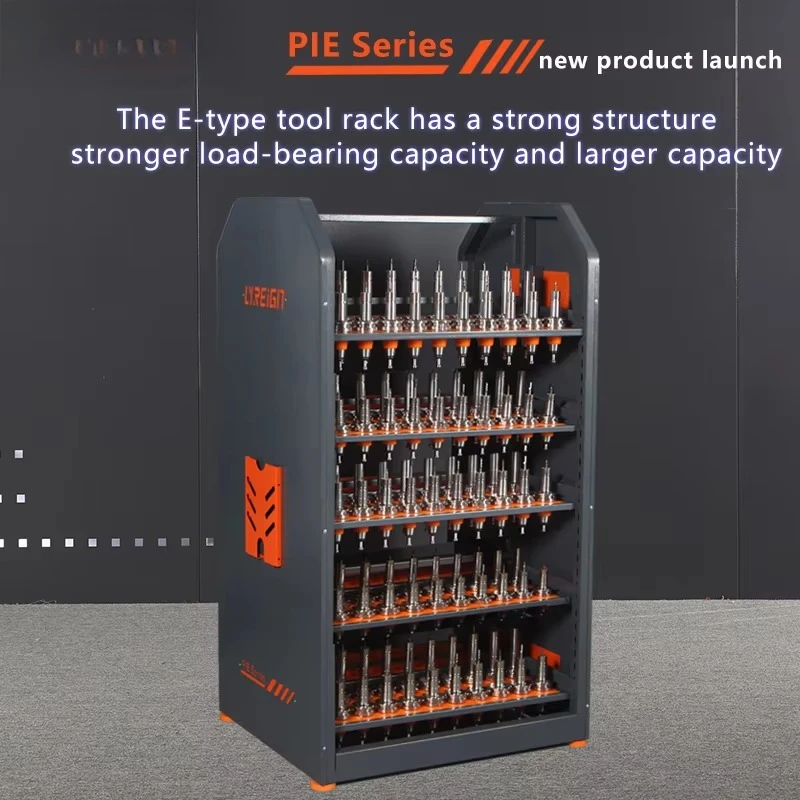 Cnc Tool Trolley with Shelf CAT/HSK/C6/IOS Large Capacity Can Be Customized Handle Storage