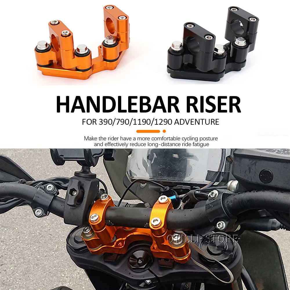 

2021 2020 Motorcycle Accessories Steering Damper Mount Handlebar Riser Kit For 790 Adventure 390 Adventure 1290 / 1190 adv 2019