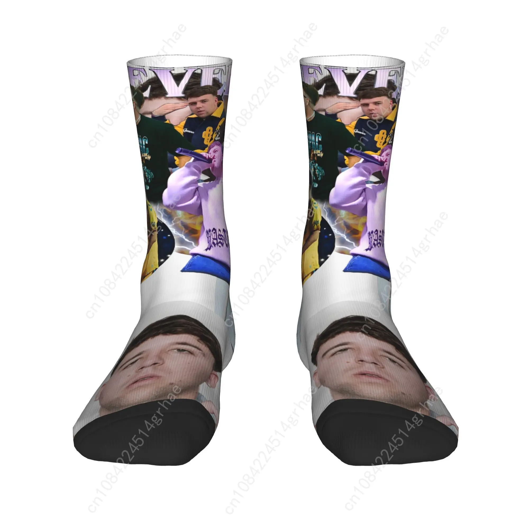 Quevedo 2025 Tour chaussettes bas gothiques printemps Anti-transpiration hommes chaussettes respirant graphique Skateboard chaussettes