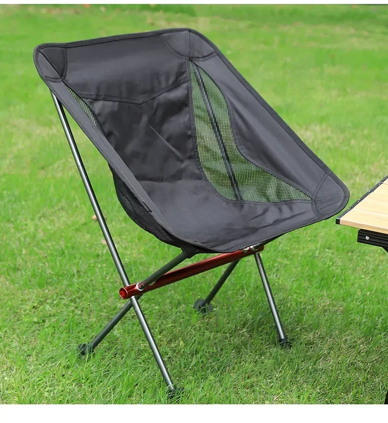 Outdoor Ultralight 7075 Aluminum Alloy Detachable Portable Folding Camping Moon Chairs Beach Fishing Chair Travel Picnic Seat