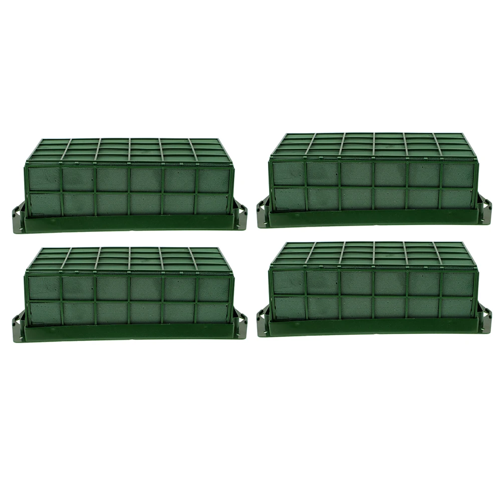 

4pcs Rectangular Flower Mud DIY Plant Foam Arrangement Containers Floral Boxes Decorations Artificial Flowers Supplies