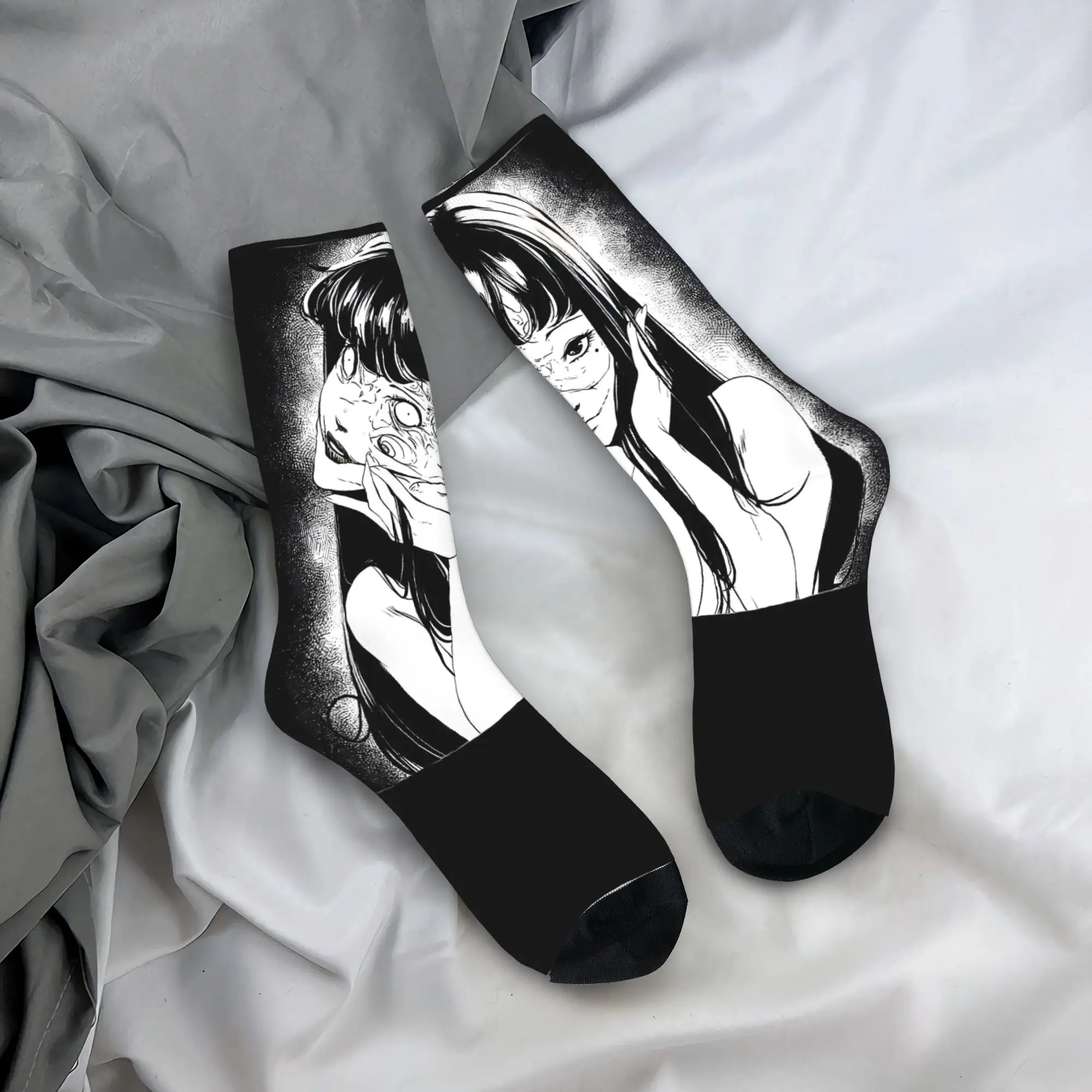 

Tomie Junji Ito Stockings Men Socks High Quality Harajuku Socks Winter Outdoor Non Skid Pattern Socks Gift