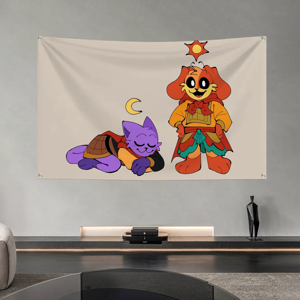 C-Catnaps And D-Dogday-ES Flag Large Size Shop Art Promotion Advertising Booth Flag Hanging Banners