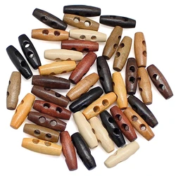 15 PCS/Lot 30mm Wooden Toggle 2 Holes Coat Buttons For Clothing Sewing Crafting DIY Coat Jacket Blazer Sewing Accessory Buttons